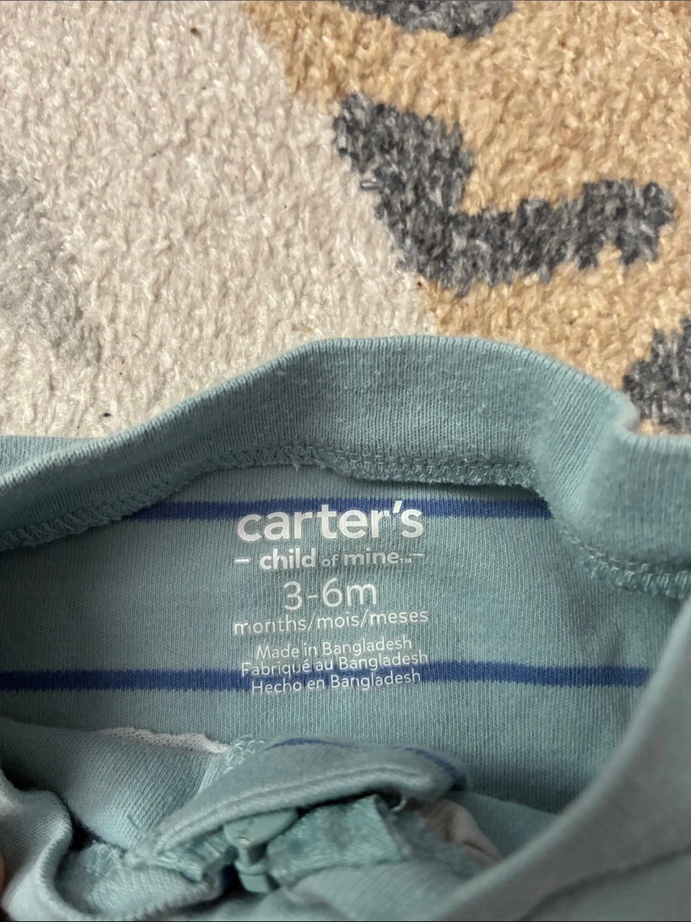 Carter's Baby One-Piece Footies in Red, Green, Gray, Blue Mix
